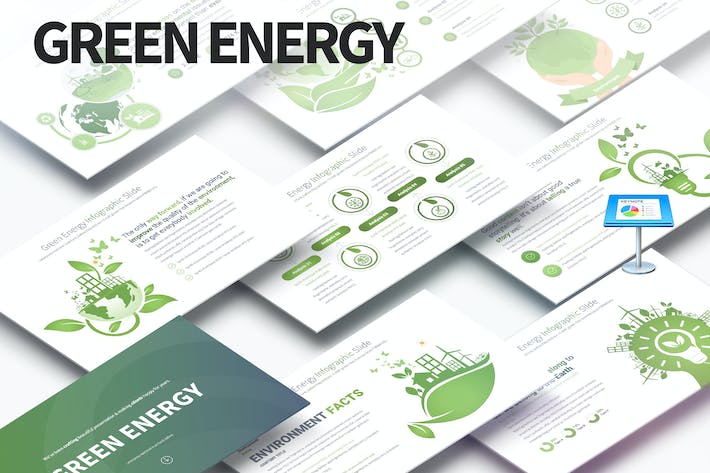 绿色能源环境保护环保主题国外创意keynote模板 - 顶尖PPT