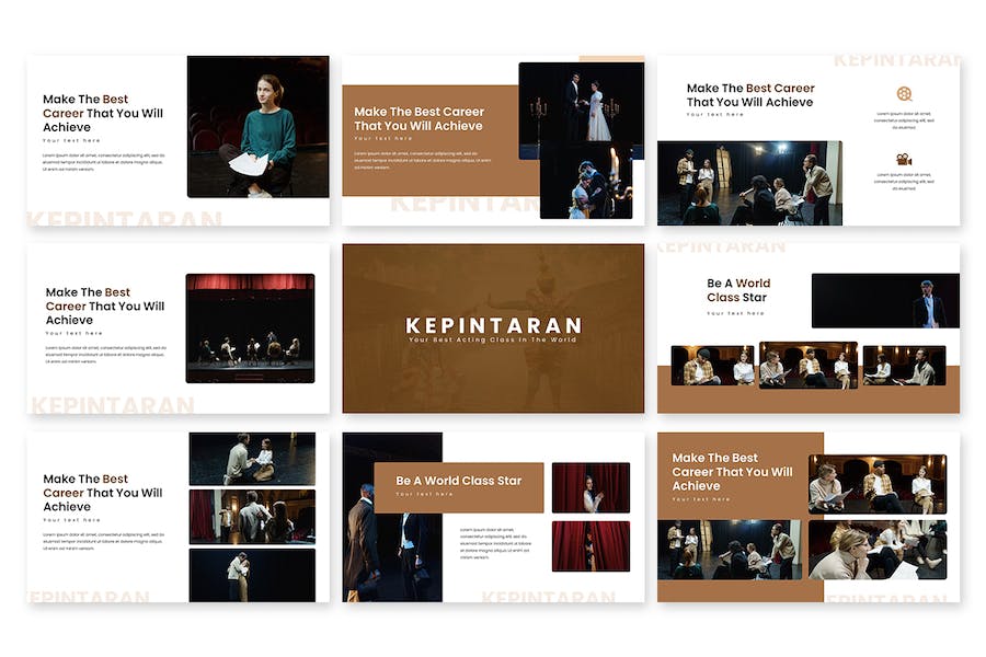 话剧艺术演绎PPT模板 - 顶尖PPT