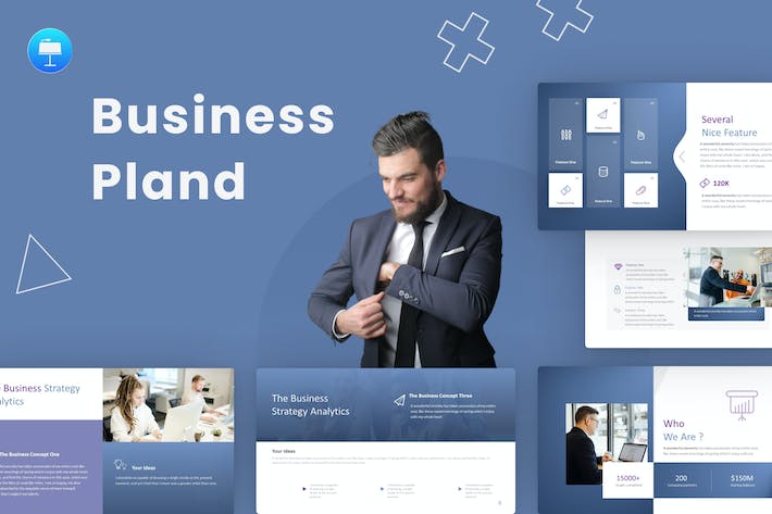 商务商业风格企业蓝图keynote模板 - 顶尖PPT