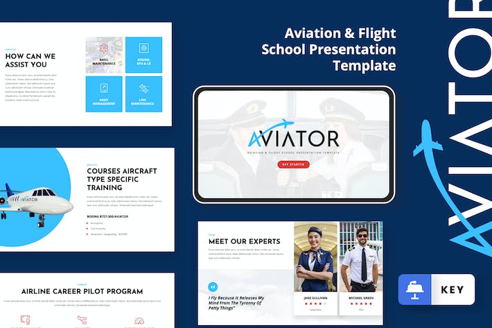 航空领域主旨内容展示Keynote模板 - 顶尖PPT