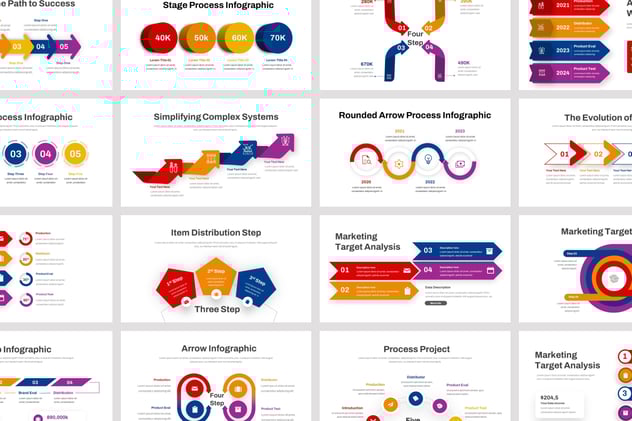 流程过程图形展示PPT模板 - 顶尖PPT