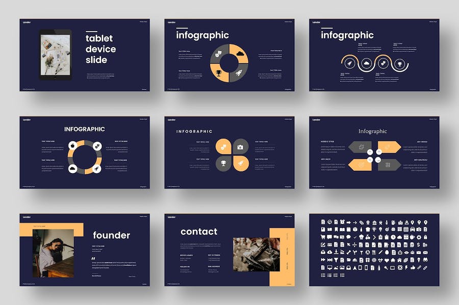 黑金商务团队介绍多用途keynote模板 - 顶尖PPT