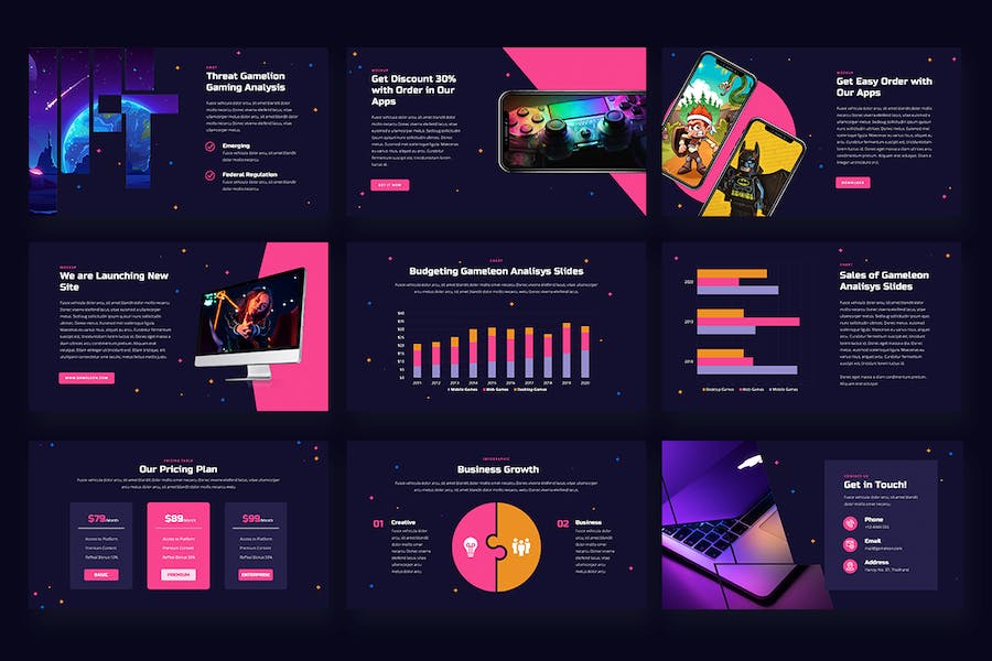 游戏工作室介绍宣传PPT模板 - 顶尖PPT