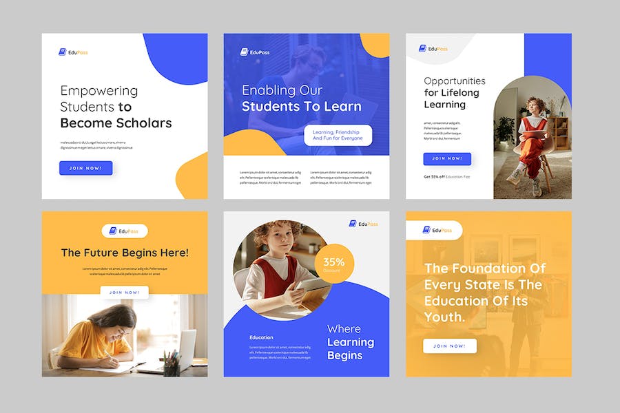 教育社交媒体推广营销PPT模板 - 顶尖PPT