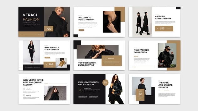 时尚人物杂志摄影PPT模板 - 顶尖PPT