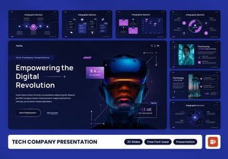 科技公司分析PPT模板 - 顶尖PPT
