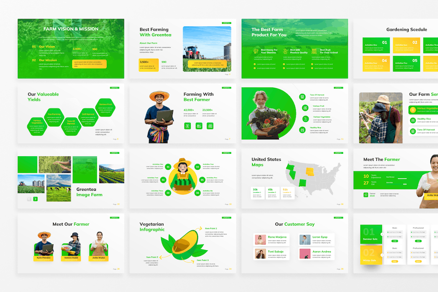 农业农场项目推介PPT模板 - 顶尖PPT