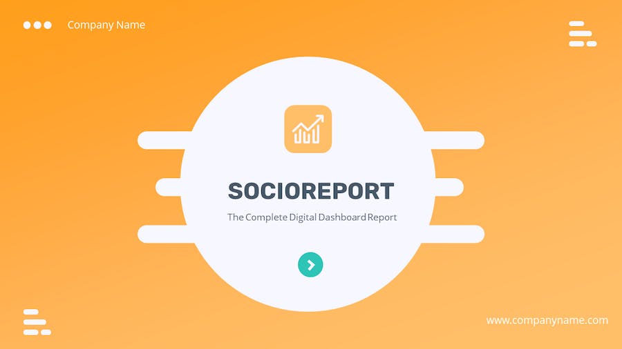 社交媒体数据分析统计年终报告keynote模板 - 顶尖PPT