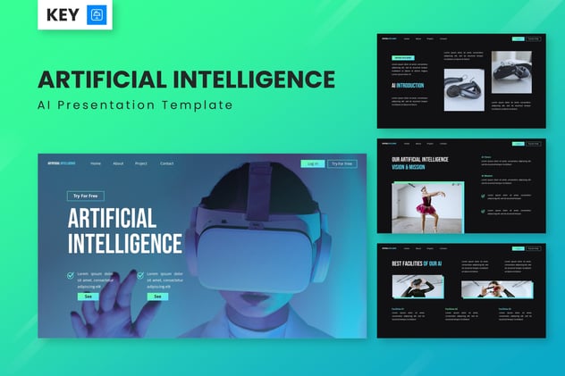 人工智能AI科技主题keynote模板 - 顶尖PPT