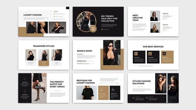 时尚人物杂志摄影PPT模板 - 顶尖PPT