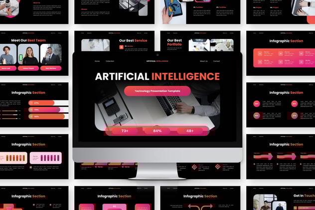 人工智能技术主题演讲keynote模板 - 顶尖PPT