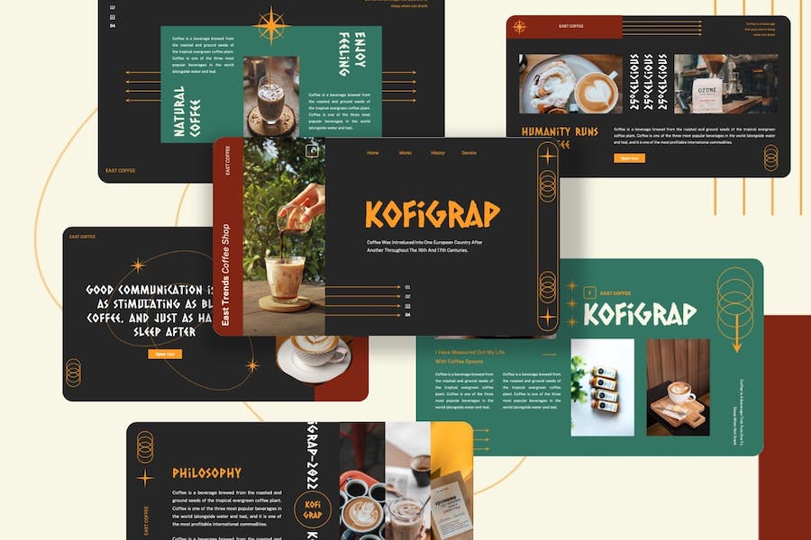 咖啡品牌推广营销方案Keynote模板 - 顶尖PPT