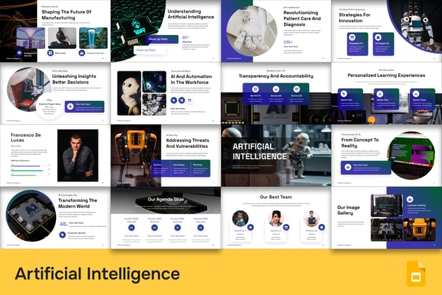 人工智能AI机器人PPT模板 - 顶尖PPT