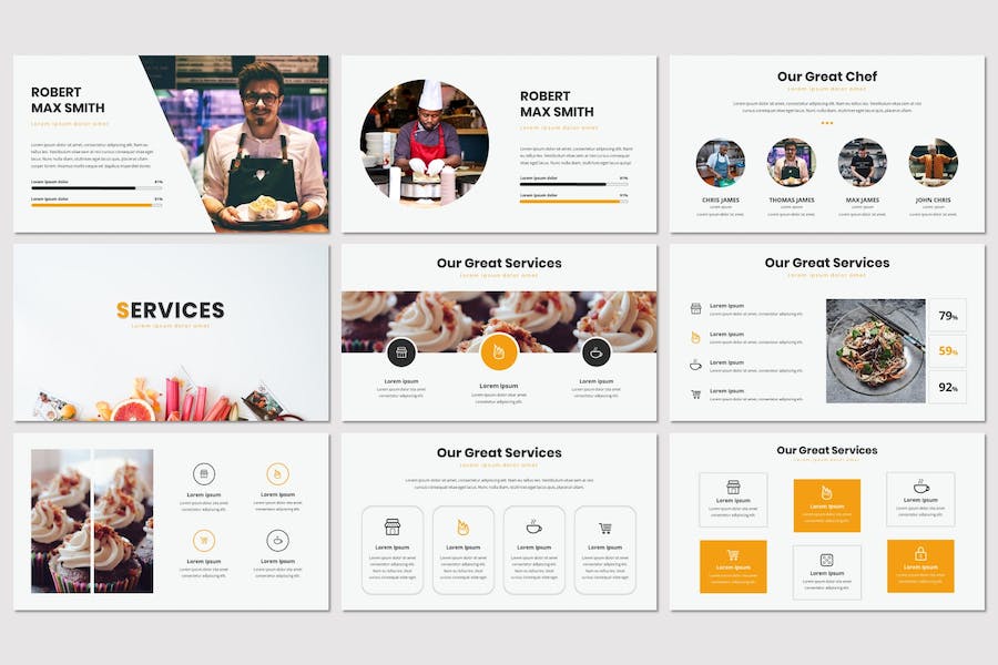 美食餐饮品牌推广宣传PPT模板 - 顶尖PPT