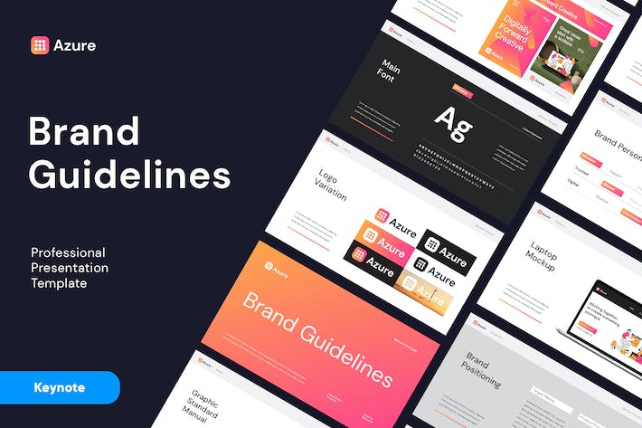 品牌形象设计指南规范Keynote模板 - 顶尖PPT