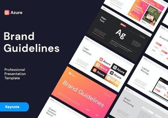 品牌形象设计指南规范Keynote模板 - 顶尖PPT