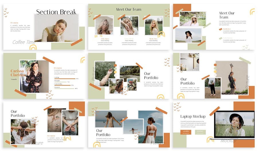 时尚服装穿搭搭配风格展示Keynote模板 - 顶尖PPT