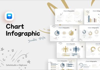 涂鸦风格数据图形keynote模板 - 顶尖PPT
