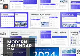 2024年商务日历工作日期规划PPT模板 - 顶尖PPT