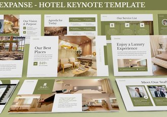 酒店住宿旅游品牌服务Keynote模板 - 顶尖PPT