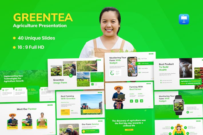 生态农业主题演讲Keynote模板 - 顶尖PPT