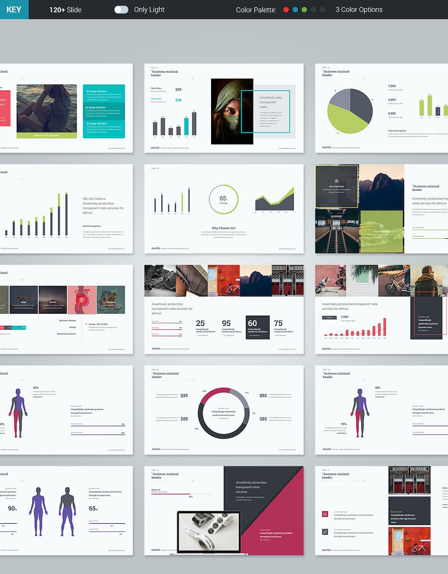 创意简约风格市场分析商务通用keynote模板 - 顶尖PPT