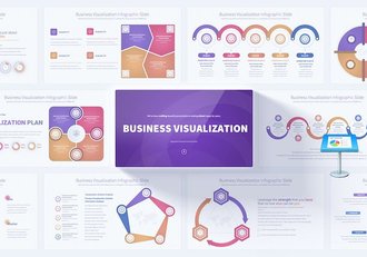 可视化业务信息展示图形图表keynote模板 - 顶尖PPT