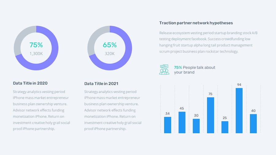 社交媒体数据分析统计年终报告keynote模板 - 顶尖PPT