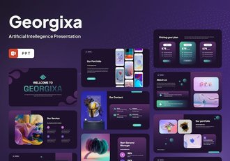 人工智能科技企业业务介绍PPT模板 - 顶尖PPT