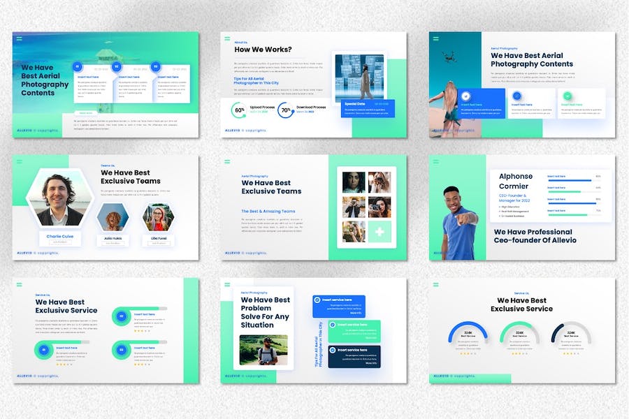 无人机航拍摄影技术应用PPT模板 - 顶尖PPT