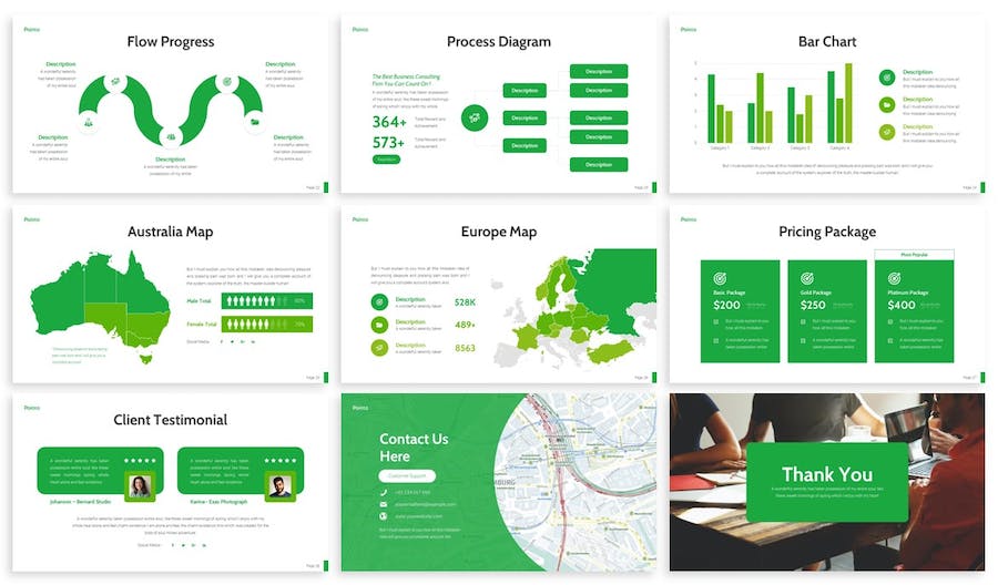 绿色业务合作商业计划团队介绍年终总结多用途keynote模板 - 顶尖PPT