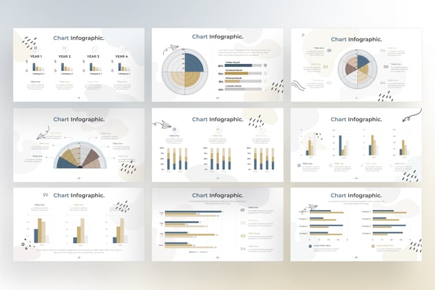 涂鸦风格数据图形keynote模板 - 顶尖PPT