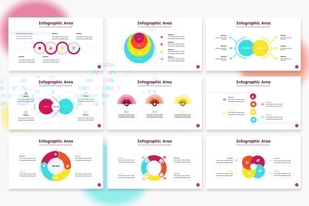 圆形循环信息图形模板展示Keynote模板 - 顶尖PPT
