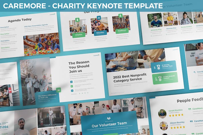 爱心公益慈善主题演讲keynote模板 - 顶尖PPT