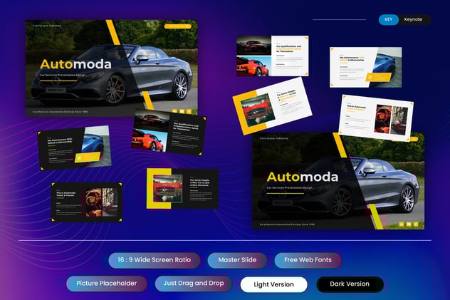 汽车服务维修保养keynote模板 - 顶尖PPT