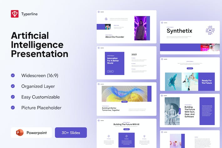 人工智能技术应用开发方案PPT模板 - 顶尖PPT