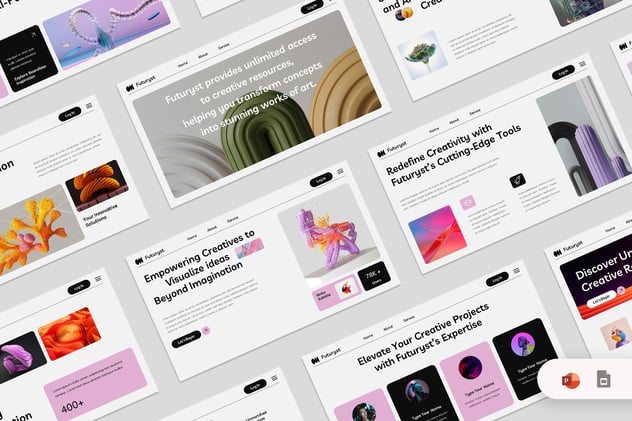 简约科技风AI人工智能PPT模板 - 顶尖PPT