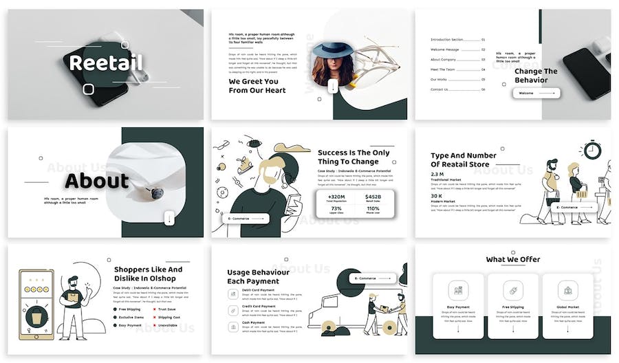 零售购物电商营销推广PPT模板 - 顶尖PPT