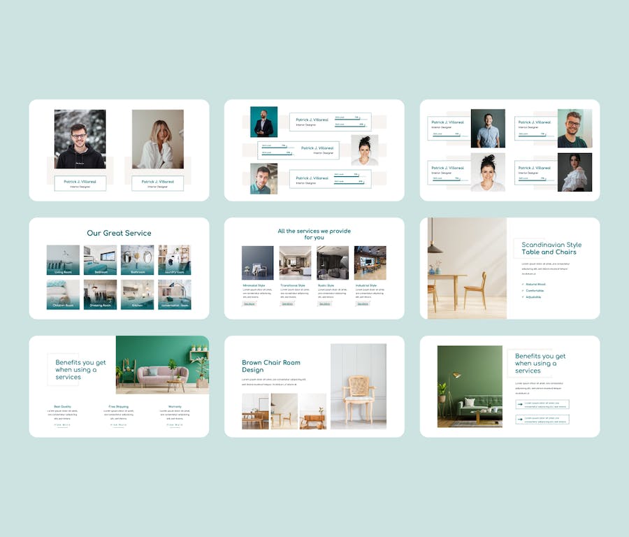 温馨家居室内设计展示PPT模板 - 顶尖PPT