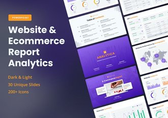 国外电子商务财务报表数据分析图表PPT模板 - 顶尖PPT