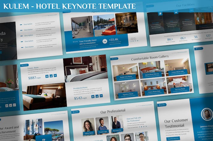 酒店管理介绍宣传市场分析keynote模板 - 顶尖PPT