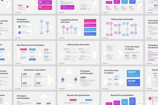 鱼骨信息图形PPT模板 - 顶尖PPT