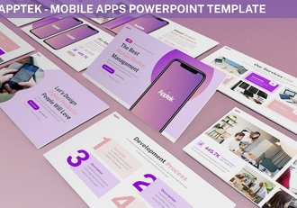 App手机应用程序展示项目合作PPT模板 - 顶尖PPT