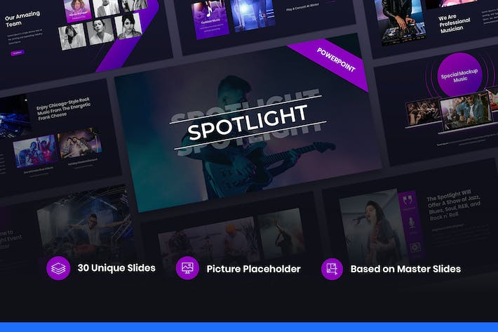 音乐活动宣传展示PPT模板 - 顶尖PPT