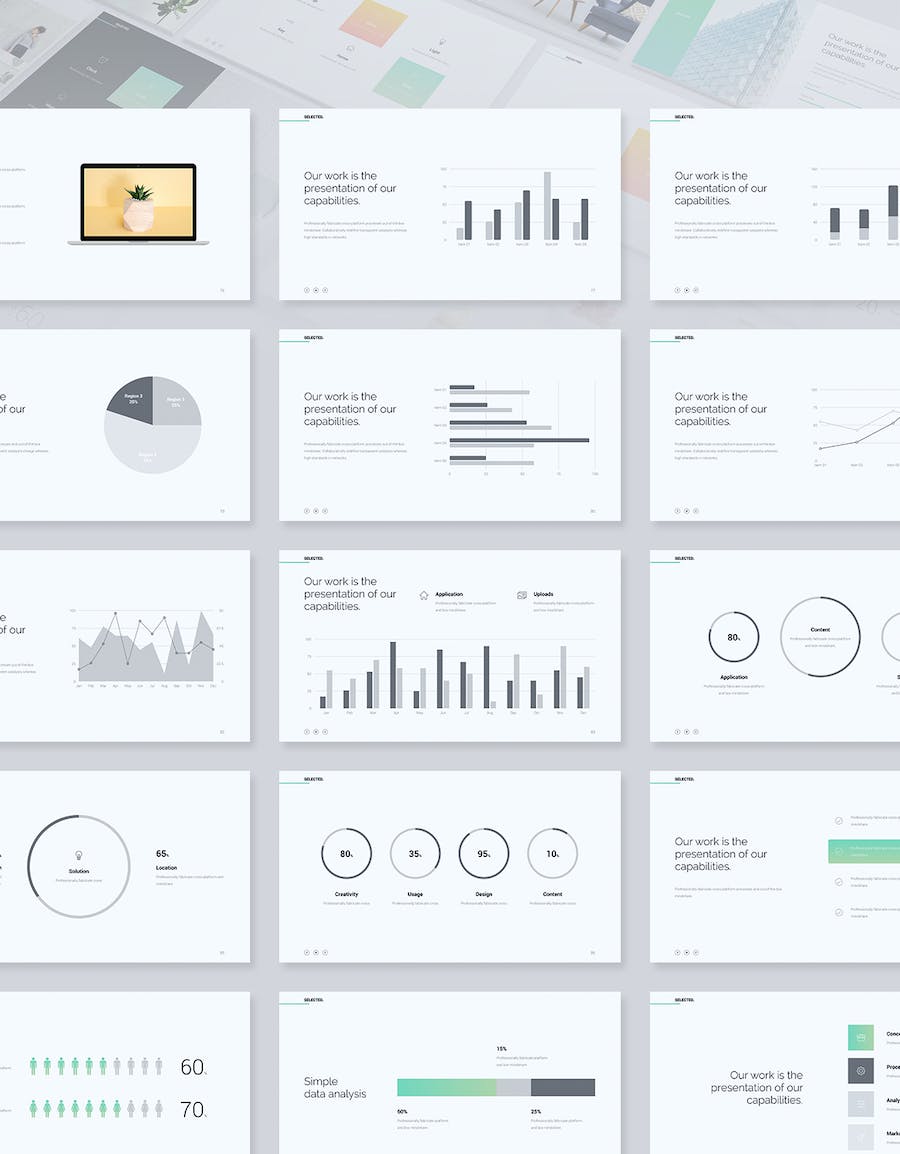 极简风格文艺唯美商务通用国外PPT模板 - 顶尖PPT