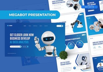 智能机器人科技技术应用Keynote模板 - 顶尖PPT