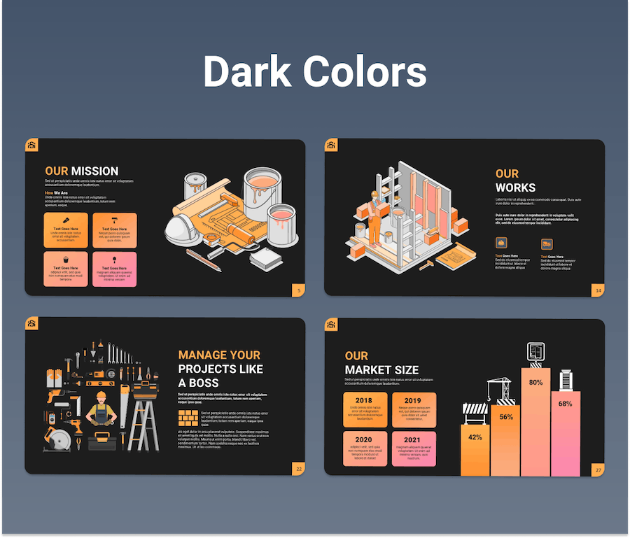 工程建筑项目施工介绍PPT模板 - 顶尖PPT