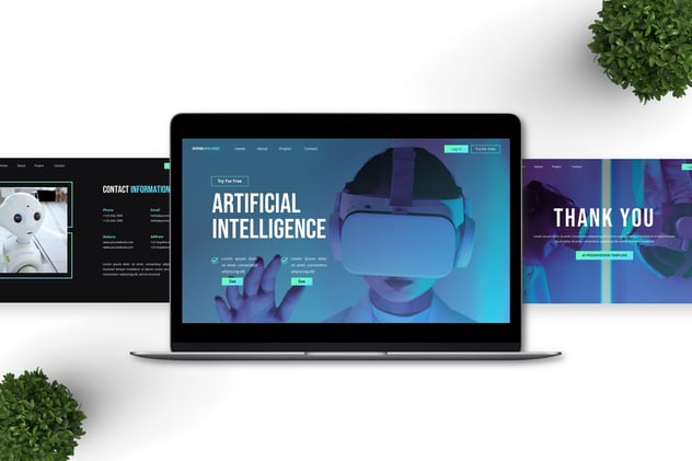 人工智能AI科技主题keynote模板 - 顶尖PPT