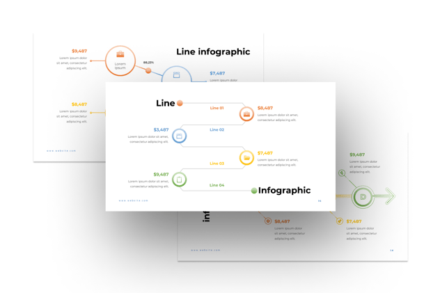 线路信息图图形PPT模板 - 顶尖PPT