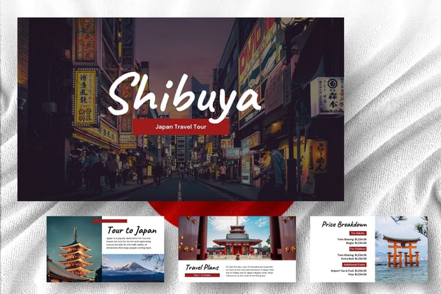 日本旅行团行程规划PPT模板 - 顶尖PPT